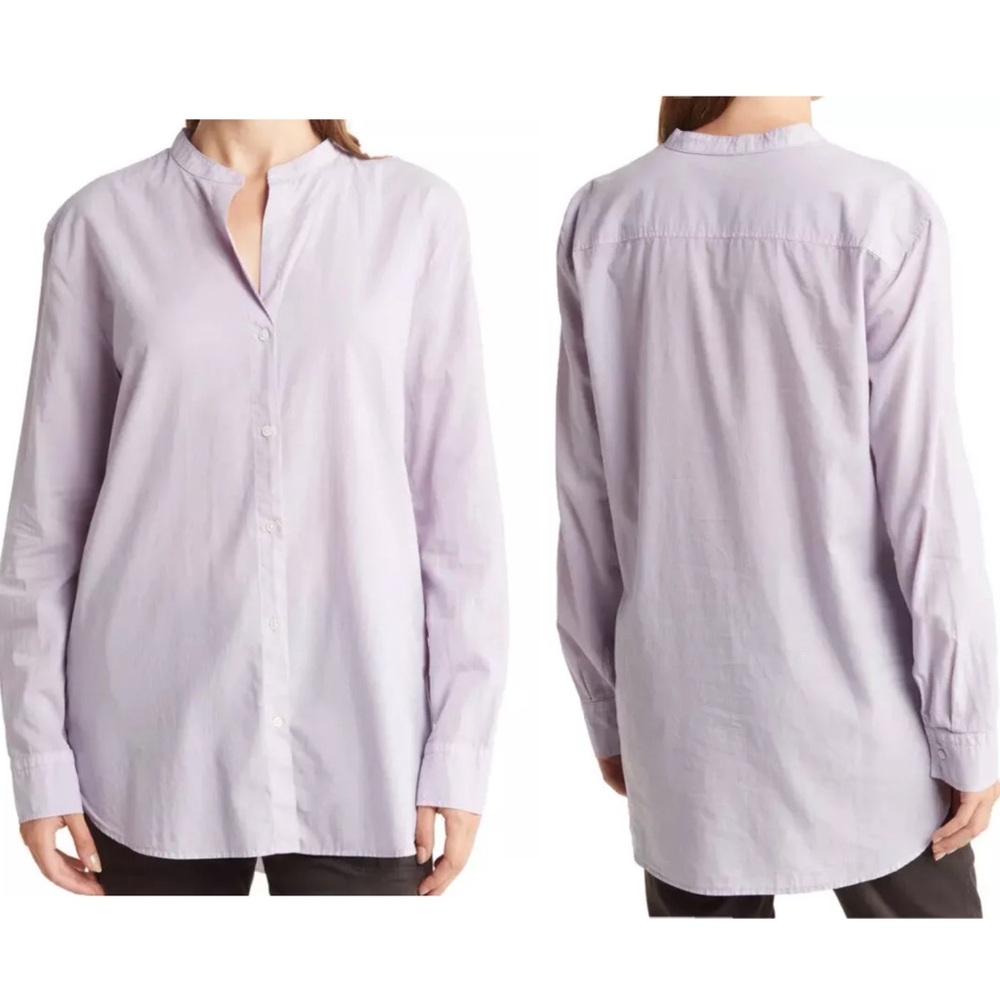 James Perse Standard Tunic Shirt Button Up‎ Size 1 Womens Size Small Parfait NEW